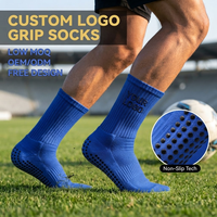Chaussettes de football personnalisées à forte valeur ajoutée Chaussettes à prise en main d'usine Chaussettes antidérapantes