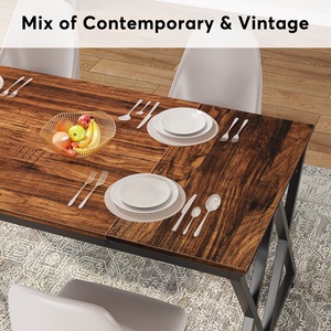 Tribesigns 70.87 Inch Wooden <strong>Rectangle</strong> Restaurant Furniture Office Meeting <strong>Table</strong> Dining <strong>Table</strong> for 6 People - Product Image 4