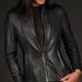Veste en cuir zippée pour motardes Denork, coupe slim, manches longues, coupe-vent, imperméable, homologuée CE, grandes tailles - Product Image 3