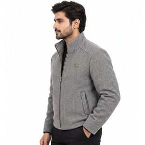 Chaqueta de lana para hombre, diseño clásico de tela de lana cálida, ropa exterior cómoda, adecuada para viajes de invierno, uso casual y diario. - Product Image 5