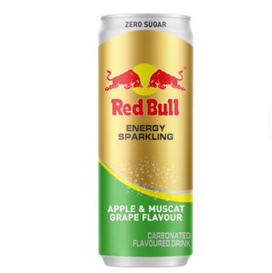 Boisson Énergisante RED BULLs Énergie Pétillante Pomme Muscat Raisin 250ml Canette Goût Fruité Sans Sucre Halal Malaisie Contenant Mixte - Product Image 1