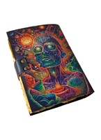 Universo mujeres de diosa cuaderno impreso libro de sombras diario Vintage hecho a mano 100% cubierta de cuero genuino papel de borde de cubierta