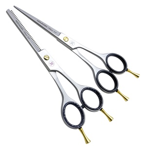 Ciseaux de coiffure professionnels KOUNAIN faits à la main pour droitiers, utilisation en salon de coiffure, lames en acier inoxydable, couleurs vibrantes, durables - Product Image 5