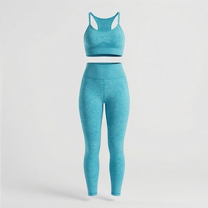 Conjuntos de Yoga de Tallas Grandes para Mujer, con Encaje, Frente Sólido Personalizable, Dos Piezas, Transpirables, Ecológicos, Impermeables, Equipo Premium - Product Image 1