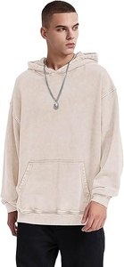 Sudadera con Capucha Extra Grande para Hombre, Color Sólido, Felpa de Algodón, con Bolsillo, Estilo Casual, para Otoño - Product Image 3