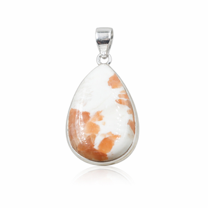 <b>Top</b> Quality Scolecite Teardrop Pendant 925 Sterling Silver <b>Rose</b> Gold Yellow Gold Plated Healing Gemstone Jewelry for Anniversary - Product Image 1