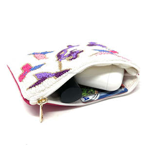 Handmade <b>Cute</b> Seal Face Beaded Clutch Bag Trendy Ocean Theme Beach Accessory Zipper Closure Unisex Vacation Resort <b>Purse</b> Water - Product Image 6