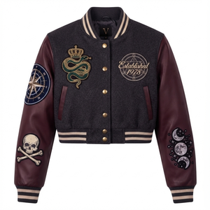 Chaqueta Varsity Premium para Mujer, Diseño ODM/OEM, Ligera, Estilo Urbano, Personalizable con Etiqueta de Marca, para Pequeñas Empresas - Product Image 5
