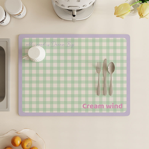 Super Absorbent Cuttable Eco-Friendly Heat Resistant Dish <b>Drying</b> <b>Mat</b> Cute Rubber Coffee Cup <b>Mat</b> <b>Kitchen</b> Counter Bar Table Hide - Product Image 5