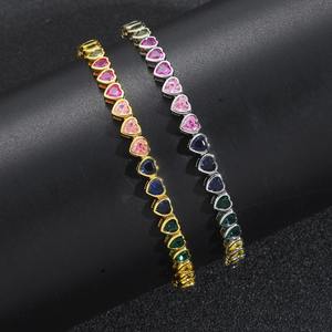 Pulsera de tenis de moissanita chapada en oro y plata, joyería unisex, certificada IGI, regalo de boda, venta al por mayor de proveedor indio - Product Image 4
