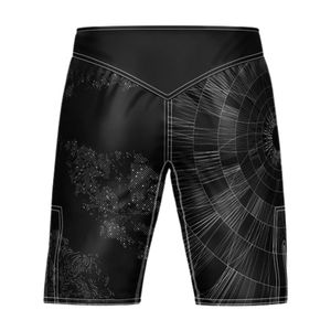 Shorts MMA de haute qualité, légers, à motif géométrique noir, séchage rapide, respirants, évacuant l'humidité, vêtements d'arts martiaux - Product Image 2