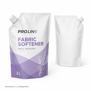 Recharges de 2L d'assouplissant textile en pochettes à bec verseur, emballage liquide personnalisé en PET, nylon, PE pour lessive - Product Image 1