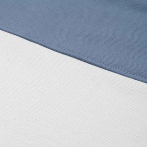 Sweat-shirt à col rond pour homme, couleur contrastée, manches longues, tricoté, décontracté, coupe classique, bleu et blanc - Product Image 6