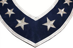 Nouveau Col de Collégiale Maçonnique Brodé Argenté de Qualité Supérieure, Broderie Personnalisée, Sur Mesure, Col de Collégiale 2026 - Product Image 5