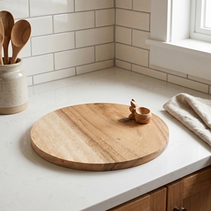 Food Grade Suar Wood Cheese Board Sleeping <b>Cat</b> Round Natural Non Varnished Serving Tray Handmade Bali Craft Kitchenware <b>Gift</b> Art - Product Image 3