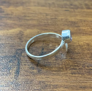 1.8 Gram Amethyst Gemstone 925 <b>Sterling</b> <b>Silver</b> <b>Adjustable</b> <b>Ring</b> Handcrafted Simple Light Weight Jewelry - Product Image 3