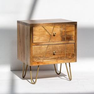 Table de chevet Vandana Orion Merino, table de nuit moderne en bois pour intérieurs minimalistes - Product Image 1