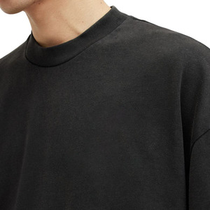 T-shirt blanc premium à col rond et manches courtes pour homme, coupe classique, en jersey décontracté 100 % coton épais 350 GSM, personnalisable (OEM) - Product Image 4