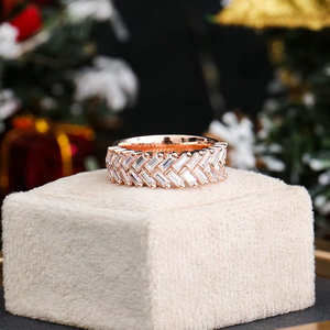 Hot Sale Wedding Band <b>Ring</b> baguette Cut Moissanite Diamond 925 Silver 18K Gold <b>Ring</b> Moissanite Weddings Gold <b>Rings</b> Suppliers - Product Image 6