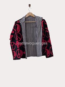 Manteau de luxe pour femme en velours brodé Suzani fait main, style bohème, écologique, avec doublure en coton, idéal pour les soirées - Product Image 3