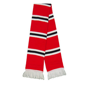 Bufanda de punto acrílica 100% personalizada unisex, a prueba de viento, al por mayor, nuevo diseño en colores del equipo, bufanda de punto jacquard estilo streetwear para aficionados. - Product Image 4