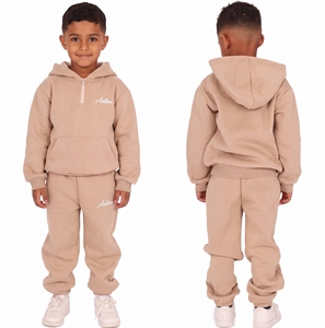 Conjuntos Deportivos Casuales con Capucha para Niños, Invierno, 100% Algodón, Personalizables, Unisex, Transpirables, Tallas Grandes, para la Escuela y Actividades al Aire Libre - Product Image 1