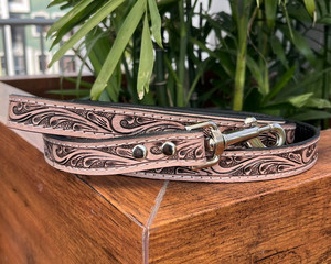 Nouveau gros mode de luxe laisse de chien en cuir usiné à la main pour la marche robuste formation personnalisée laisse de chien en cuir véritable - Product Image 2