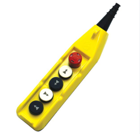 Botón de Estación Colgante de Plástico CMK-PLB14 IP65, Selector de Lámpara de Doble Velocidad con Paro de Emergencia y Arranque, 440V, CMK Electro Power Private - Product Image 1