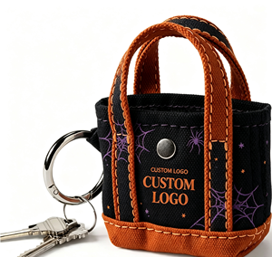 Porte-clés mignon en forme de mini sac fourre-tout, accessoire de mode personnalisé avec logo, pendentif pour clé de voiture, sac à dos, ornement de sac à main - Product Image 1