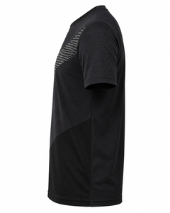 เสื้อยืดคอกลมแขนสั้นผู้ชายแบบแห้งเร็ว สไตล์ลำลอง พิมพ์ลายโลโก้ด้วยความร้อน ผลิตจากโพลีเอสเตอร์ 100% - Product Image 4