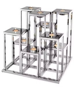 Modern Stainless Steel Candle <b>Holder</b> Set Geometric <b>Tealight</b> <b>Holders</b> Luxury Home Decor Metal Candle Stand Wedding Table - Product Image 1
