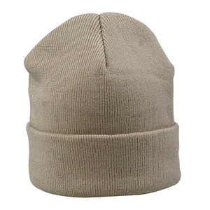 High Quality Vintage <b>Winter</b> Plain Custom Beanie <b>Hat</b> 100% Acrylic Warm Hand Knitted Plaid Custom Logo - Product Image 3