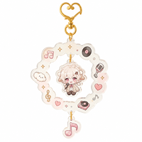 Pendentif Shaker Suspendu en Acrylique Transparent et Personnalisé aux Couleurs Vives, Thème Anime, pour la Journée de la Terre et Halloween