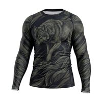 Rashguard personnalisé en polyester et élasthanne à manches longues pour les salles de grappling et les marques d'arts martiaux – Vente en gros aux États-Unis