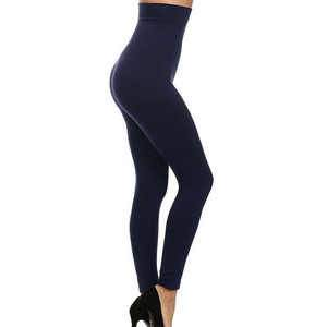Women <b>High</b> <b>Waist</b> <b>Black</b> <b>Leggings</b> Full Length Seamless Yoga Workout Pants Activewear - Product Image 2