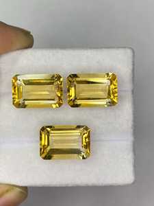 Natural Citrine Octagon Cut Yellow Loose Gemstone Ring Earring Jewelry Making Premium Quality Zubeda <b>Gems</b> - Product Image 1