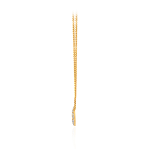 Pendentif en or jaune 14 carats avec diamant de laboratoire taille brillant rond, couleur H, bijou minimaliste pour femme, à porter au quotidien - Product Image 3