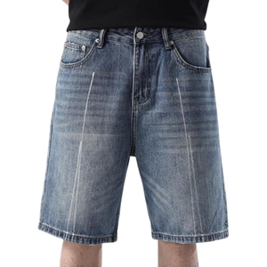 Pantalones Cortos de Mezclilla OEM Estilo Vintage con Lavado Ácido, Ajuste Holgado, de Algodón, para Streetwear, Personalizables al por Mayor - Product Image 1