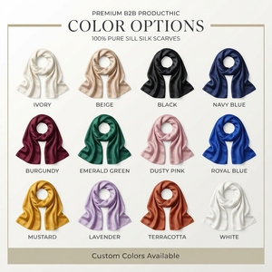 Customized 100% Silk Square Bandana Scarf Multifunctional Digital Printed Wedding Logo Traditional Scarf & Shawl - Product Image 1