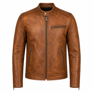 Veste en cuir pour homme de qualité supérieure, élégante et stylée, coupe classique, style automne - Product Image 1