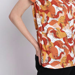 Camiseta Casual de Alta Calidad para Mujer, Sublimación Completa, para Logotipo Personalizado, Tejido de Punto, 100% Algodón - Product Image 6