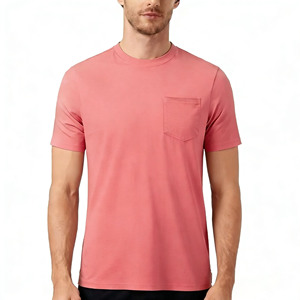 O Neck High Quality Comfortable Custom Logo with <b>Pocket</b> <b>T</b> <b>Shirt</b> for <b>Men</b> - Product Image 1