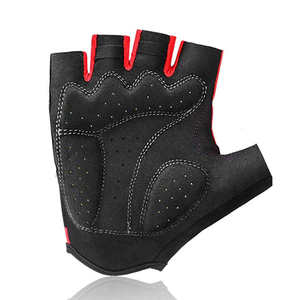 Gants de course à demi-doigts haut de gamme en cuir avec rembourrage en gel, portables pour la course sur route, confortables et antidérapants - Product Image 2