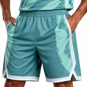 Conjunto de Uniforme de Baloncesto Personalizado para Hombres y Jóvenes, Ropa Deportiva Transpirable de Poliéster con Impresión por Sublimación, Venta al Por Mayor OEM - Product Image 4