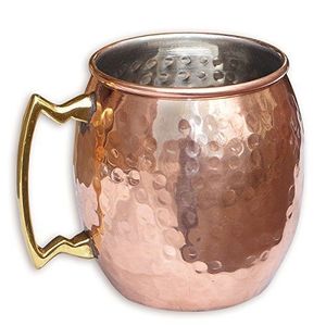 Taza de cobre martillado con asa de latón, hecha a mano, para beber, taza de cerveza Moscow Mule, para restaurante, bar, hotel, pedido al por mayor - Product Image 4