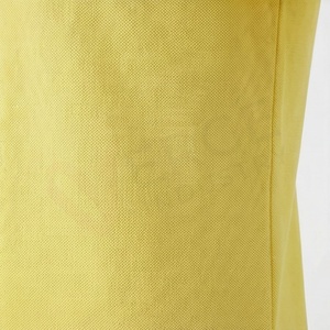 Polo en piqué 100% coton jaune à manches courtes pour homme, décontracté, respirant, coupe classique, design tricoté uni - Product Image 5