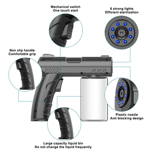 Pistola de Pulverización Nano Desinfectante Recargable, Inalámbrica, Portátil, con Batería, Luz Azul, Vaporizador Nano Desinfectante - Product Image 6