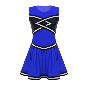 Conjuntos de Uniformes de Porristas Personalizados de Poliéster/Algodón Sublimado, Elásticos, Ligeros, Transpirables, Tela de 120g, Diseño Atrevido - Product Image 1