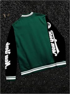 Urban Fashion Varsity <b>Jacket</b> for <b>Men</b> & Women – Retro Letterman Bomber with Stylish Embroider, Soft Fabric, Comfortable Relaxed - Product Image 2
