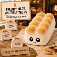 Fabricant de jouets en peluche personnalisés, poupée en forme de pain de 15 cm, OEM ODM pour cadeaux en gros et vente au détail